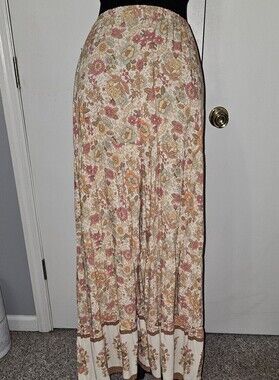 NATURAL LIFE Floral Tiered Palazzo Pants in Cream, Rust, Sage